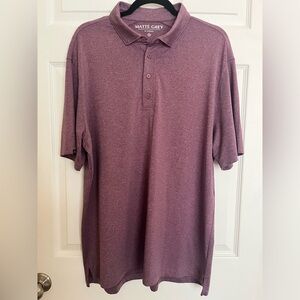 Matte Grey Men's XL Golf Polo Short Sleeve Purple
